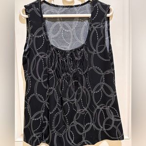 Black nylon tank top